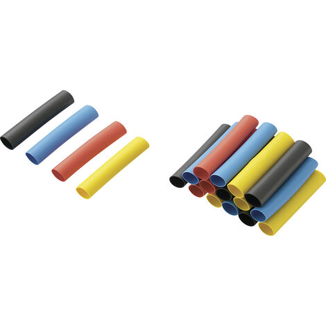 TRU COMPONENTS 1571321 Schrumpfschlauchsortiment Bunt 6.40 mm 3.20 mm Schrumpfrate:2:1 20 St.