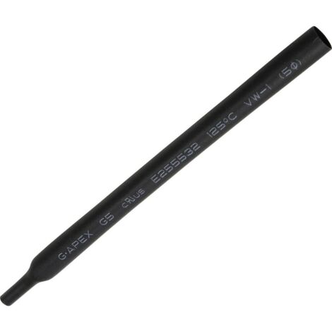 TRU COMPONENTS 1572140 Gaine thermorétractable sans colle noir 5 mm 2.50 mm Taux de retreint:2:1 10 m