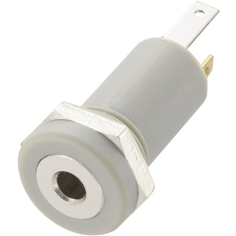 TRU COMPONENTS 1572253 Klinken-Steckverbinder 2.5 mm Buchse, Einbau vertikal Polzahl: 4 Stereo Grau