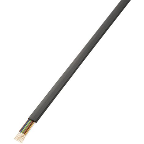 TRU COMPONENTS 1572268 Cavo per telefono 10 x 0.08 mm² Nero 50 m