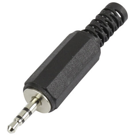 TRU COMPONENTS 1572330 Klinken-Steckverbinder 2.5 mm Stecker, gerade Polzahl: 3 Stereo Schwarz 1 St.