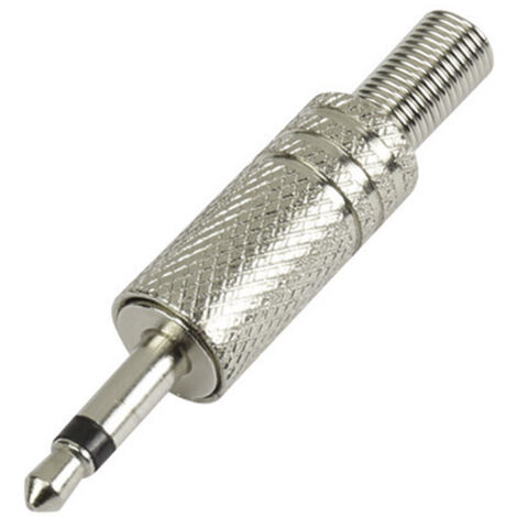 TRU COMPONENTS 1572331 Klinken-Steckverbinder 3.5 mm Stecker, gerade Polzahl: 2 Mono Silber 1 St.
