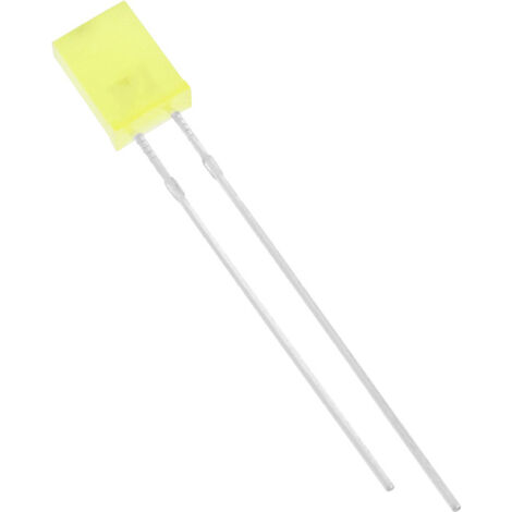 TRU COMPONENTS 1577371 LED bedrahtet  Gelb Rechteckig 2 x 5 mm 225 mcd 120 ° 20 mA