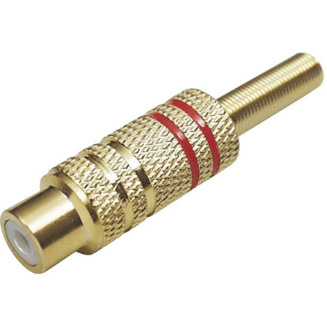 TRU COMPONENTS 1577780 Cinch-Steckverbinder Kupplung, gerade Polzahl: 2 Mono Schwarz 1 St.