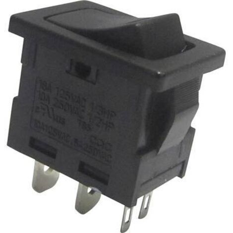 TRU COMPONENTS 1587517 INTERRUPTEUR À BASCULE TC-R13-66L-02 250 V/AC 6 A 1 X OFF/ON À ACCROCHAGE 1 PC(S)