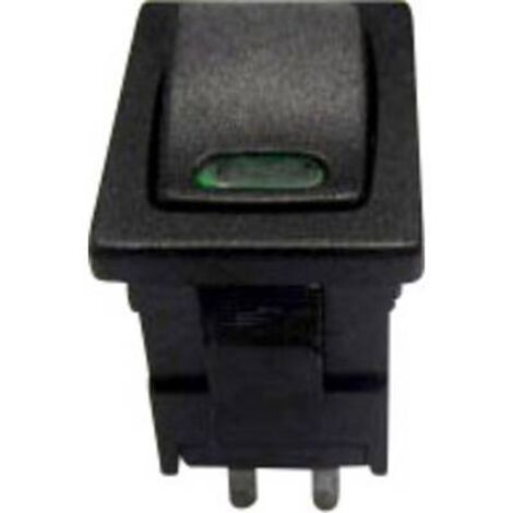 TRU COMPONENTS 1587536 INTERRUPTEUR À BASCULE TC-R13-66L-02 GN 250 V/AC 6 A 1 X OFF/ON À ACCROCHAGE 1 PC(S)