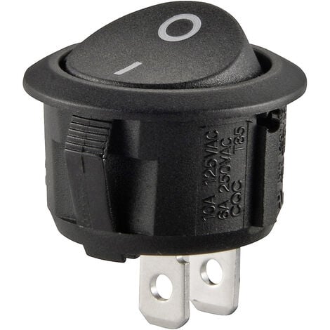 TRU COMPONENTS 1587630 Wippschalter TC-R13-208A-02 PRINT 0 / I 250 V/AC 10 A 1 x Aus/Ein rastend 1