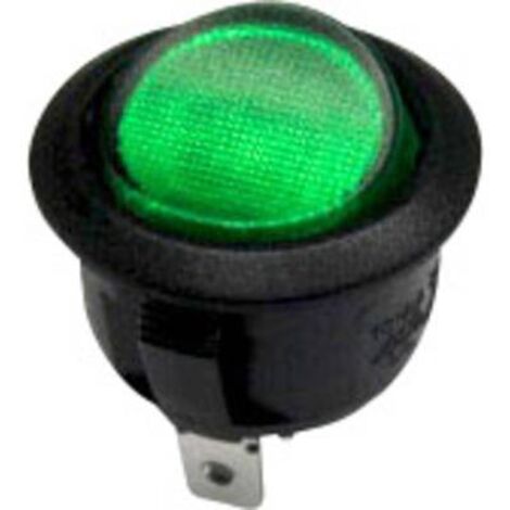 TRU COMPONENTS 1587635 INTERRUPTEUR À BASCULE TC-R13-208B-02 GN 250 V/AC 10 A 1 X OFF/ON À ACCROCHAGE 1 PC(S)