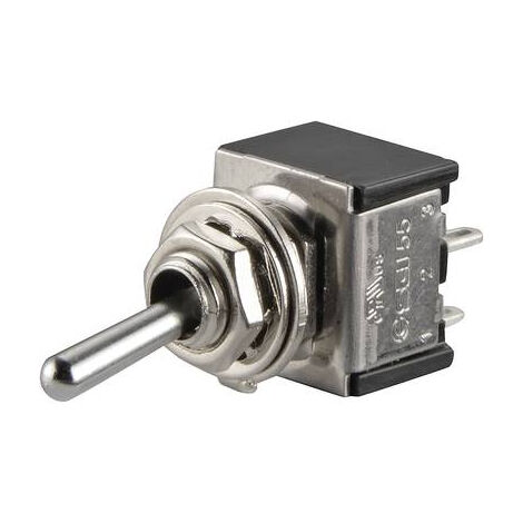 TRU COMPONENTS 1587646 TC-TA201A1 INTERRUPTEUR À LEVIER 250 V/AC 3 A 2 X OFF/ON À ACCROCHAGE 1 PC(S)