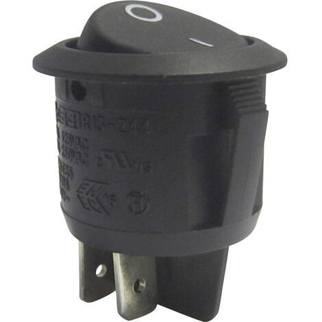 TRU COMPONENTS 1587655 Wippschalter TC-R13-244A-02 BLACK 250 V/AC 10 A 2 x Aus/Ein  rastend 1 St.