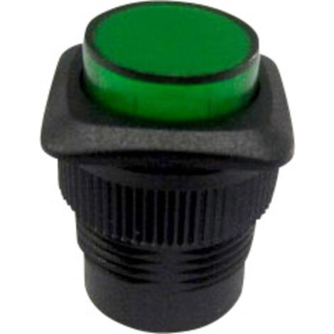 TRU COMPONENTS 1587742 TC-R13-508B-05YL Druckschalter 250 V/AC 1.5 A 1 x Aus/Ein rastend Grün   1 St