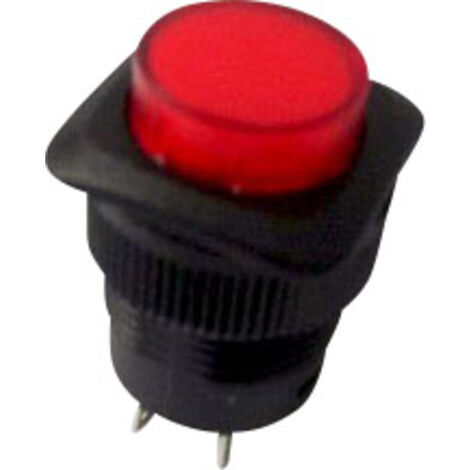 TRU COMPONENTS 1587743 TC-R13-508BL-05RT Druckschalter 250 V/AC 1.5 A 1 x Aus/Ein rastend Rot   1 St