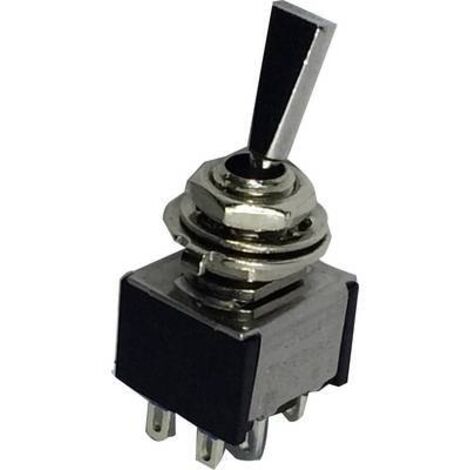 TRU COMPONENTS 1587784 TC-TA202F1 INTERRUPTEUR À LEVIER 250 V/AC 3 A 2 X ON/ON À ACCROCHAGE 1 PC(S)