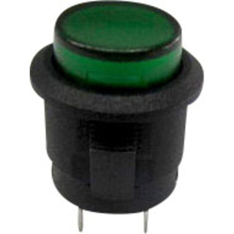 TRU COMPONENTS 1587807 TC-R13-523AL-05GN Drucktaster 250 V/AC 1.5 A 1 x Aus/(Ein) tastend Grün   1 S