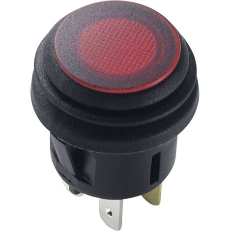 TRU COMPONENTS 1587919 TC-R13-527D2B Interuttore a pressione 14 V/DC 20 A 1 x On / Off Permanente Rosso 1 pz.
