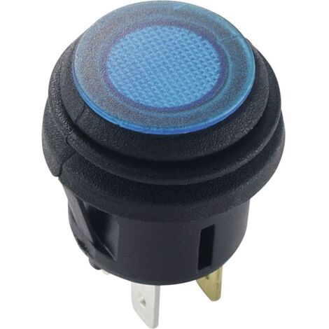TRU COMPONENTS 1587920 TC-R13-527D2B Interuttore a pressione 14 V/DC 20 A 1 x On / Off Permanente Blu 1 pz.