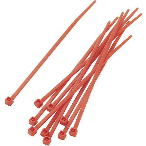 TRU COMPONENTS 1592780 TC-PBR-100-4RD203 Kabelbinder 100 mm 2.50 mm Rot  100 St.