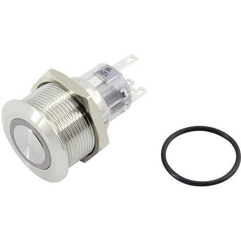 TRU COMPONENTS 1602486 TC-GQ22-A-11E/B/12V/S203 Drucktaster 250 V 5 A 1 x Aus/(Ein) tastend Blau  IP