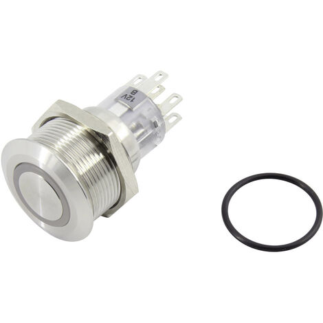 TRU COMPONENTS 1602505 TC-GQ22-A-22ZE/B/12V/S203 Druckschalter   2 x Aus/Ein rastend Blau   1 St.