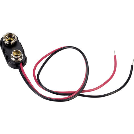 TRU COMPONENTS 18-0093 Batterieclip 1x 9 V Block Druckknopfanschluss (L x B x H) 24.5 x 11.8 x 7.3 m