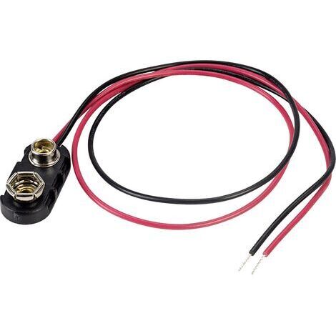 Lot De 5 Connecteurs à Pression Pour Pile 9V - Boîtier Plastique Type T, Câbles Nus 15cm, Pour Arduino/bandes LED