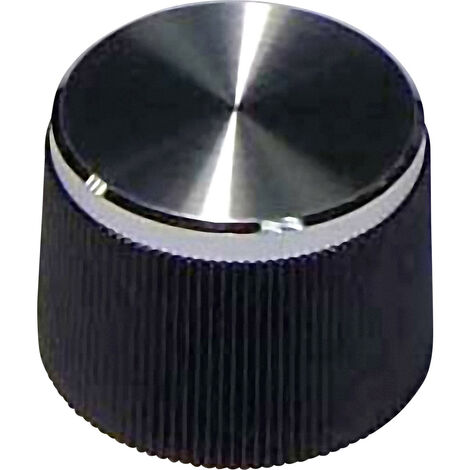 TRU COMPONENTS 21/6 Drehknopf  Schwarz (Ø x H) 21 mm x 15 mm 1 St.