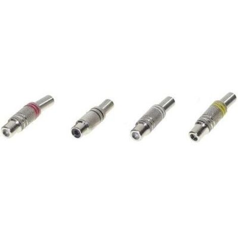 TRU COMPONENTS 4 RCA-KUPPLUNG RT, SW, WS, GE 6MM METALL