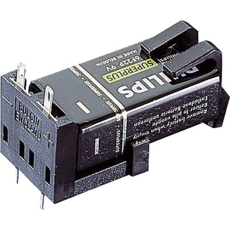 TRU COMPONENTS 46300000 Support de pile 2x 6LR61 (9 V) raccordement à souder (L x l x H) 37 x 65 x 21.5 mm S830221