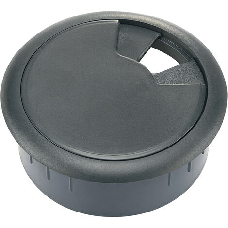 TRU COMPONENTS 530045 Kabeldurchführung für Arbeitsplatten    ABS Schwarz 1 St.