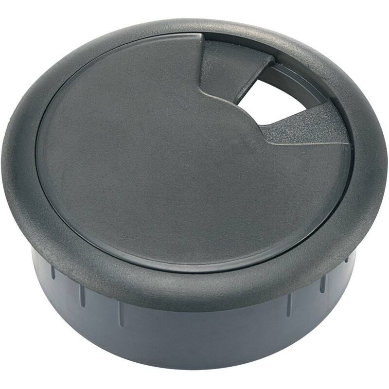 Passe-fils Tru Components 530045 pour plan de travail abs noir 1 pc(s)