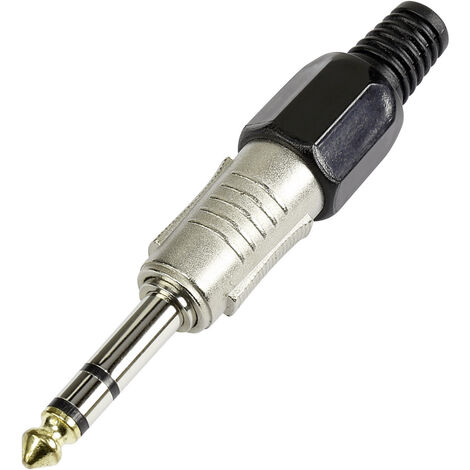 TRU COMPONENTS 595211 Klinken-Steckverbinder 6.35 mm Stecker, gerade Polzahl: 3 Stereo Silber 1 St.