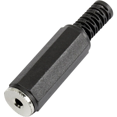 TRU COMPONENTS 595212 Klinken-Steckverbinder 2.5 mm Buchse, gerade Polzahl: 2 Mono Schwarz 1 St.