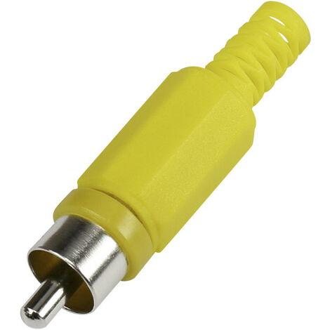 TRU COMPONENTS 595231 Cinch-Steckverbinder Stecker, gerade Polzahl: 2  Gelb 1 St.