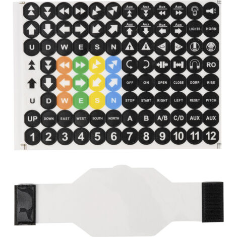 TRU COMPONENTS 6 Button cover & sticker TC-13660444 Zubehörsatz mit Schild, mit Schutzhaube    1 St.