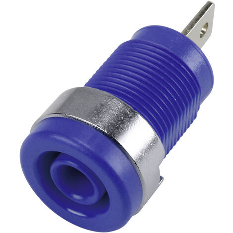TRU COMPONENTS 6239C26FN Sicherheits-Laborbuchse Buchse, Einbau vertikal Stift-Ø: 4 mm Blau 1 St.