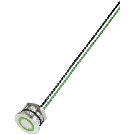 TRU COMPONENTS 649962 PS223P10Y01G24T Piezotaster     Grün (Ø) 28 mm  1 St.