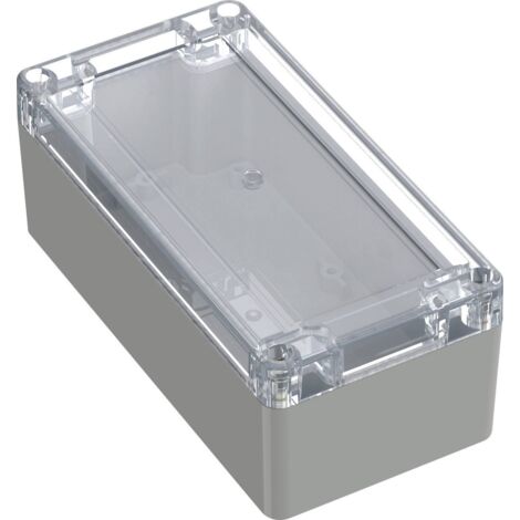 TRU COMPONENTS 6U07160806437 TC-13865132 Boîtier industriel 160 x 80 x 60 ABS-PC gris clair, transpa