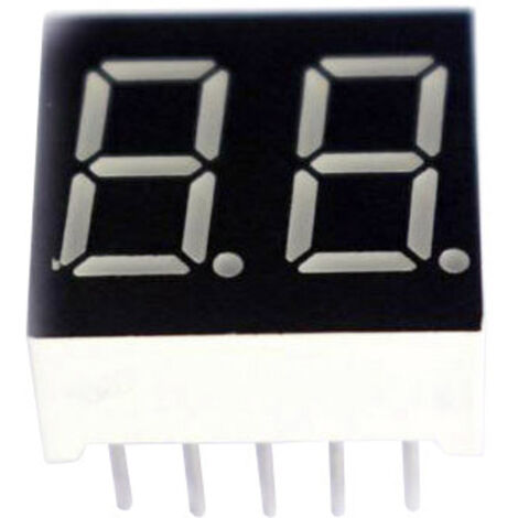 TRU COMPONENTS 7-Segment-Anzeige Rot  7 mm 2 V Ziffernanzahl: 2 TRU-7S2-28RAG