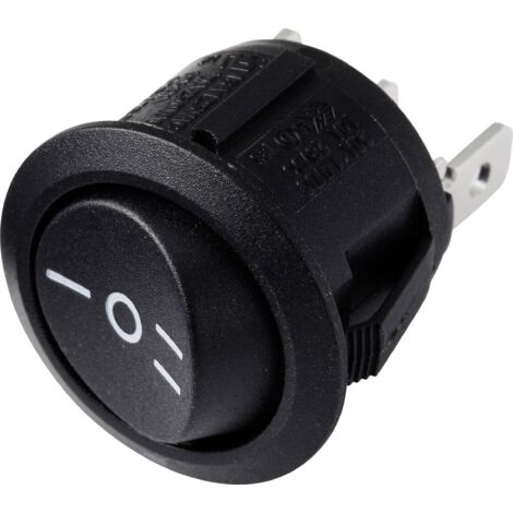 TRU COMPONENTS 700207 Interrupteur à bascule R13-112D B/B PR.I-O-II 250 V/AC 6 A 1 x On/Off/On permanent/0/permanent 1 pc(s) S830381