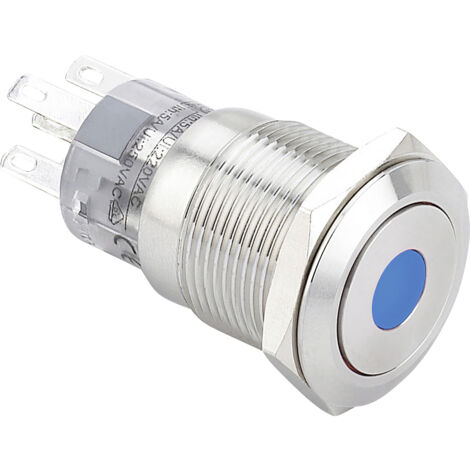 TRU COMPONENTS 701303 LAS1-AGQ11ZD, BL Vandalismusgeschützter Druckschalter 250 V/AC 5 A 1 x Ein/Ein
