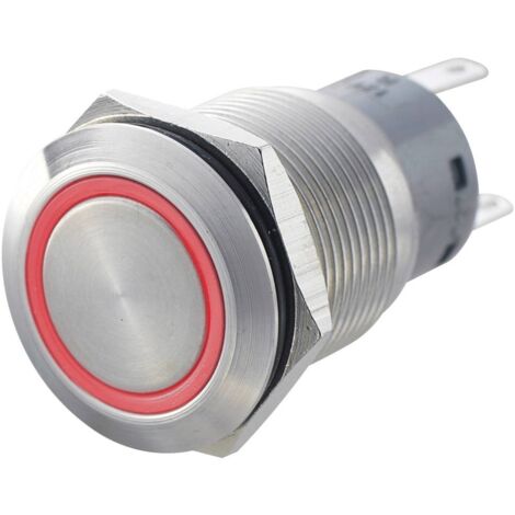 TRU COMPONENTS 701316 LAS1-AGQ-11ZE, RD Interruttore antivandalo 250 V/AC 5 A 1 x On / On Permanente Rosso IP67 1 pz.