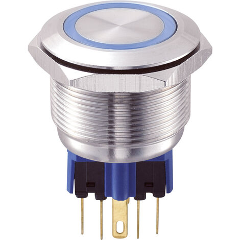 TRU COMPONENTS 701790 GQ25-11E/B/12V Vandalismusgeschützter Drucktaster 250 V/AC 5 A 1 x Ein/(Ein) t