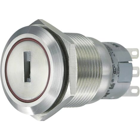 TRU COMPONENTS 701814 LAS1-AGQ-11Y/21 Interrupteur à clé anti vandalisme 250 V/AC 5 A 1 x On/On 1 x 90 ° IP40 1 pc(s)