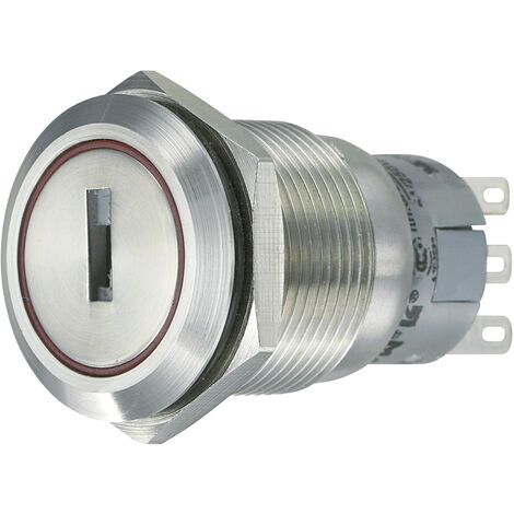 TRU COMPONENTS 701814 LAS1-AGQ-11Y/21 Vandalismusgeschützter Schlüsselschalter 250 V/AC 5 A 1 x Ein/