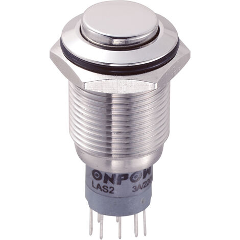 TRU COMPONENTS 701920 LAS2GQH-22/S/P Vandalismusgeschützter Drucktaster 250 V/AC 3 A 2 x Ein/(Ein) t