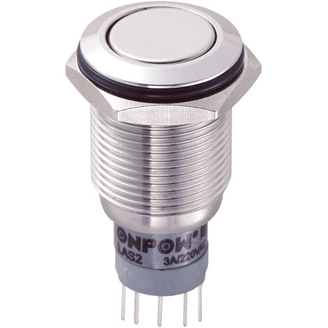 TRU COMPONENTS 701967 LAS2GQF-22Z/S/P Vandalismusgeschützter Druckschalter 250 V/AC 3 A 2 x Ein/Ein