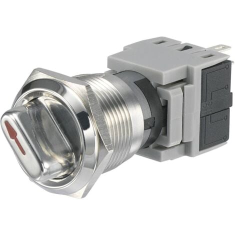 CONRAD TRU COMPONENTS 704315 LAS1-BGQ-11X/21 Commutateur rotatif antivandalisme 250 V/AC 5 A Positions de commutation 2 1 x 90
