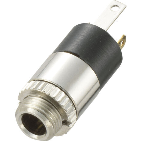 TRU COMPONENTS 718600 Klinken-Steckverbinder 3.5 mm Buchse, Einbau vertikal Polzahl: 3 Stereo Silber