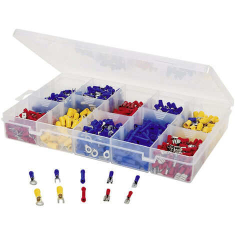 TRU COMPONENTS 731306 Quetschverbinder-Sortiment 0.50 mm² 2.50 mm² Blau, Gelb, Rot 1000 St.