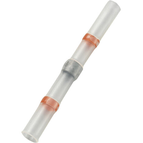 TRU COMPONENTS 736410 Stoßverbinder mit Schrumpfschlauch 0.304 mm² 0.705 mm² Vollisoliert Rot 30 St.